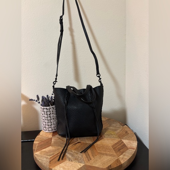 REBECCA MINKOFF 🖤 Leather Mini Tote Crossbody Bag - Picture 2 of 8